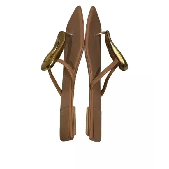 Jeffrey Campbell Tan and Gold Sandals - Picture 8 of 10